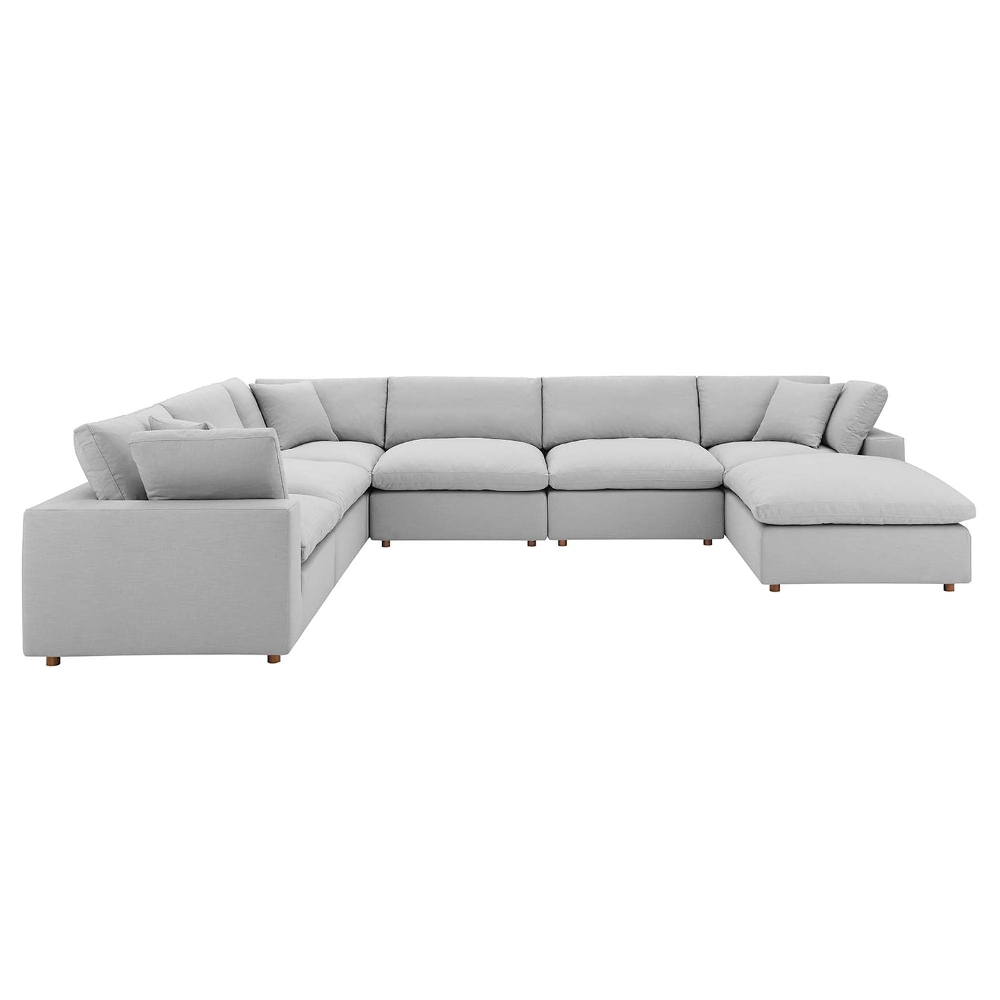 Modway Furniture Commix 7-Piece Down Filled Overstuffed Sectional Sofa by Modway - EEI-3364-BLK