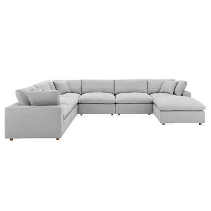 Modway Furniture Commix 7-Piece Down Filled Overstuffed Sectional Sofa by Modway - EEI-3364-BLK