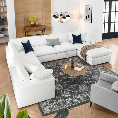 Modway Furniture Commix 7-Piece Down Filled Overstuffed Sectional Sofa by Modway - EEI-3364-BLK