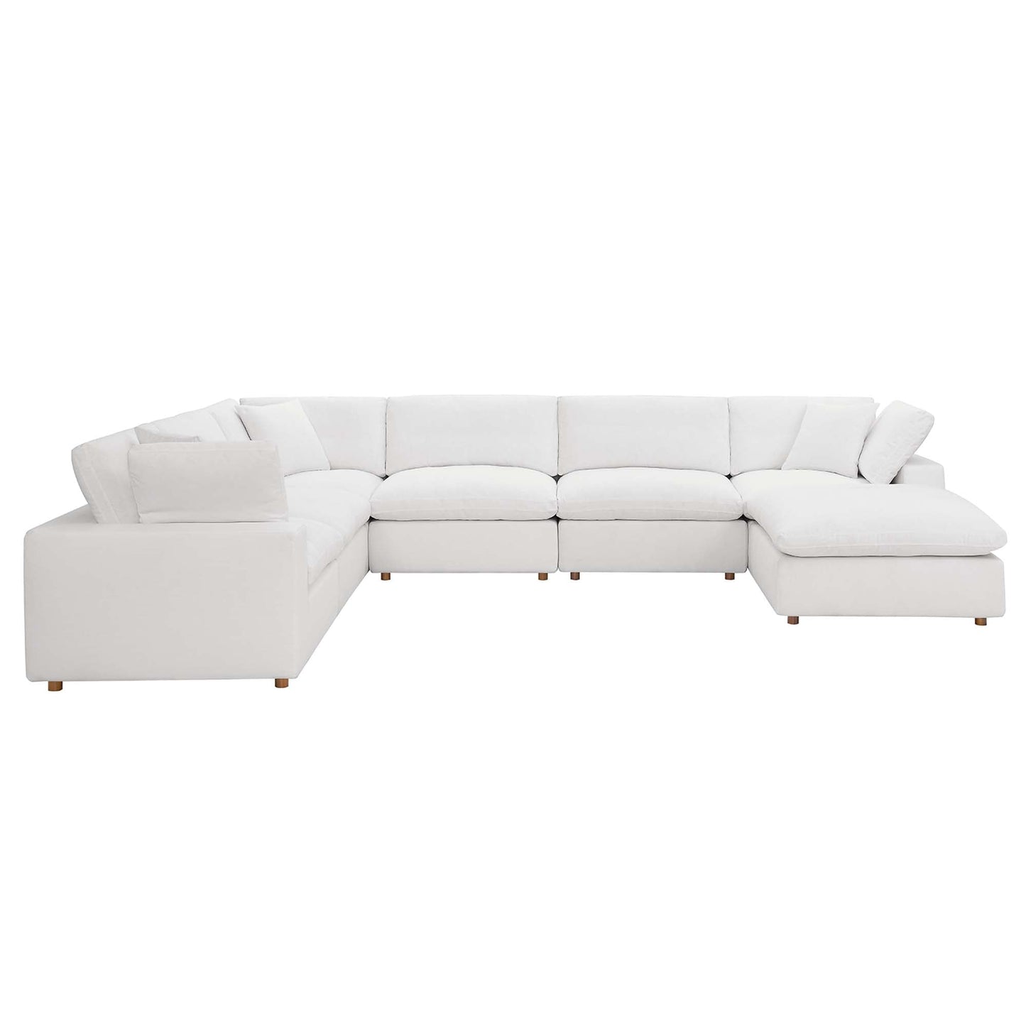 Modway Furniture Commix 7-Piece Down Filled Overstuffed Sectional Sofa by Modway - EEI-3364-BLK
