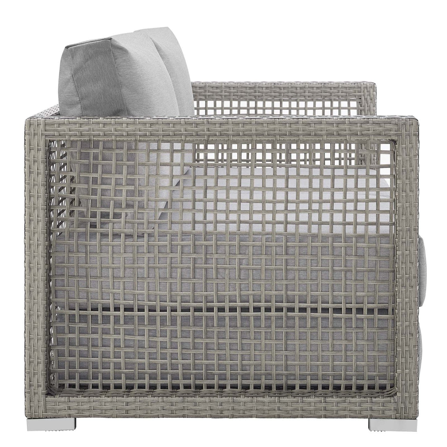 Modway Furniture Aura 3 Piece Outdoor Patio Wicker Rattan Set – EEI-3598-GRY-GRY-SET