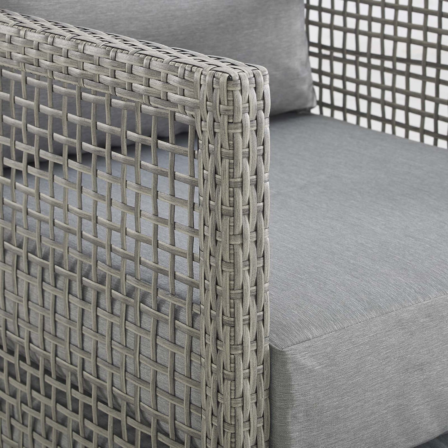 Modway Furniture Aura 3 Piece Outdoor Patio Wicker Rattan Set – EEI-3598-GRY-GRY-SET