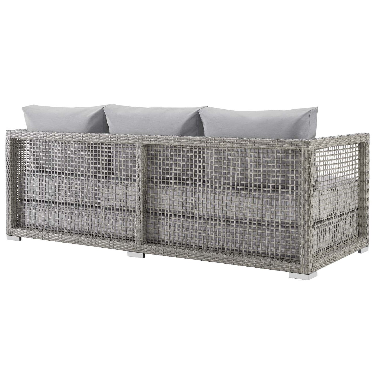 Modway Furniture Aura 3 Piece Outdoor Patio Wicker Rattan Set – EEI-3598-GRY-GRY-SET