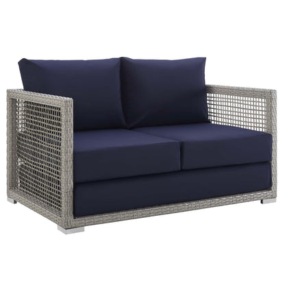 Modway Furniture Aura 3 Piece Outdoor Patio Wicker Rattan Set – EEI-3598-GRY-GRY-SET