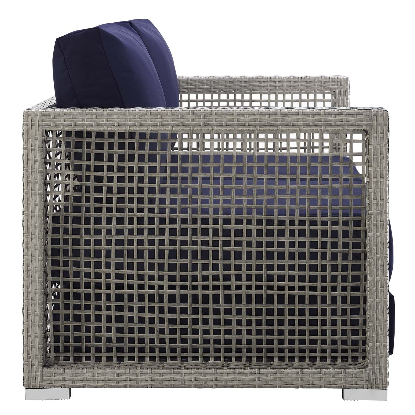 Modway Furniture Aura 3 Piece Outdoor Patio Wicker Rattan Set – EEI-3598-GRY-GRY-SET