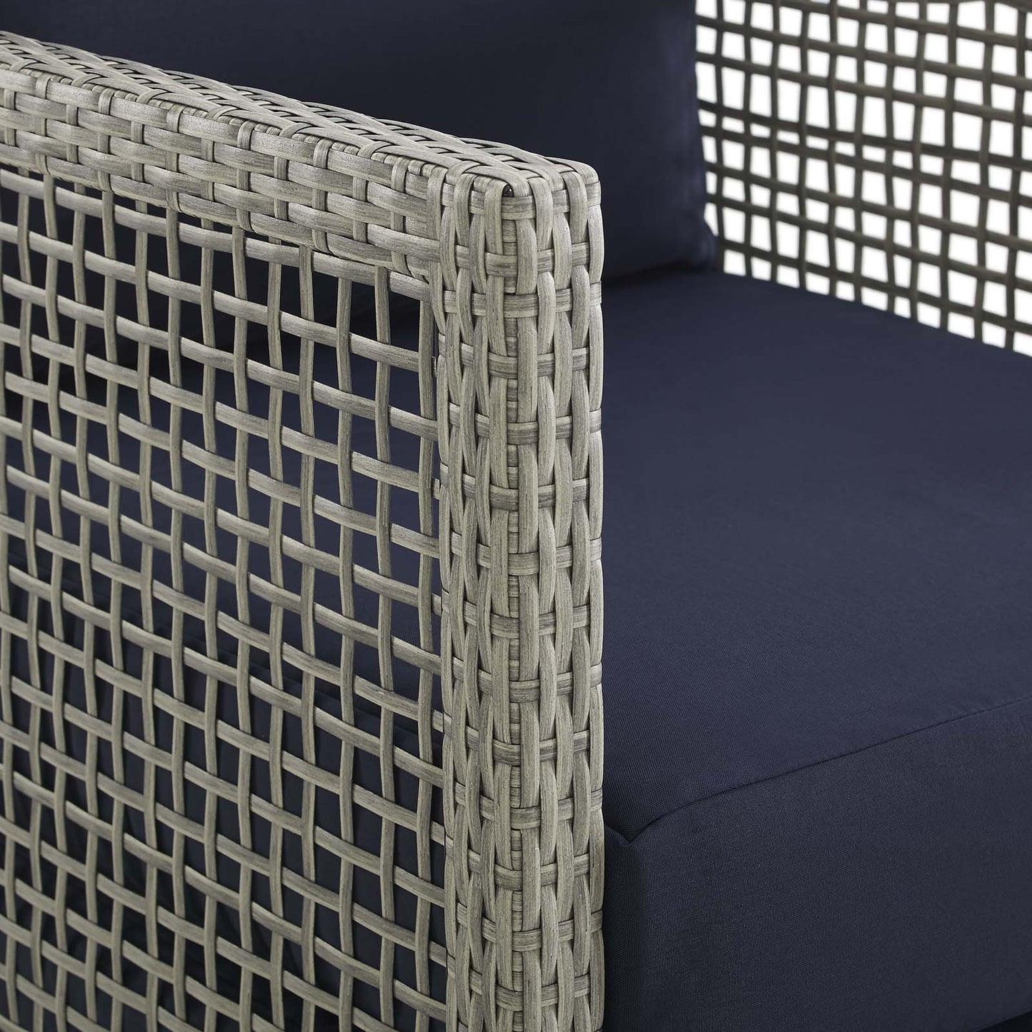 Modway Furniture Aura 3 Piece Outdoor Patio Wicker Rattan Set – EEI-3598-GRY-GRY-SET