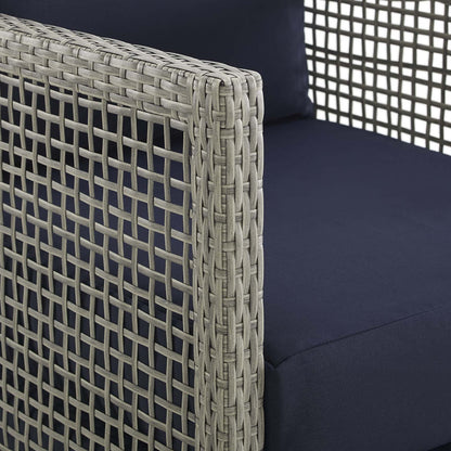 Modway Furniture Aura 3 Piece Outdoor Patio Wicker Rattan Set – EEI-3598-GRY-GRY-SET