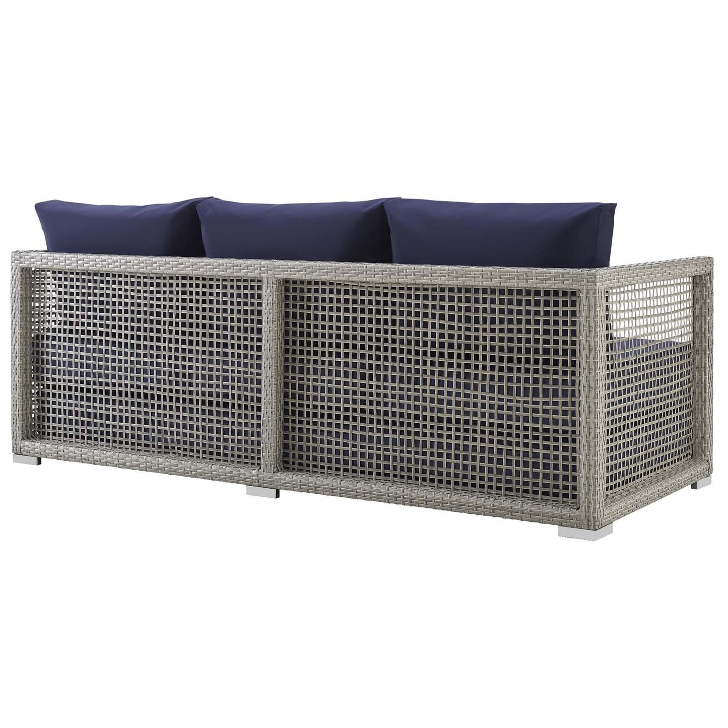 Modway Furniture Aura 3 Piece Outdoor Patio Wicker Rattan Set – EEI-3598-GRY-GRY-SET