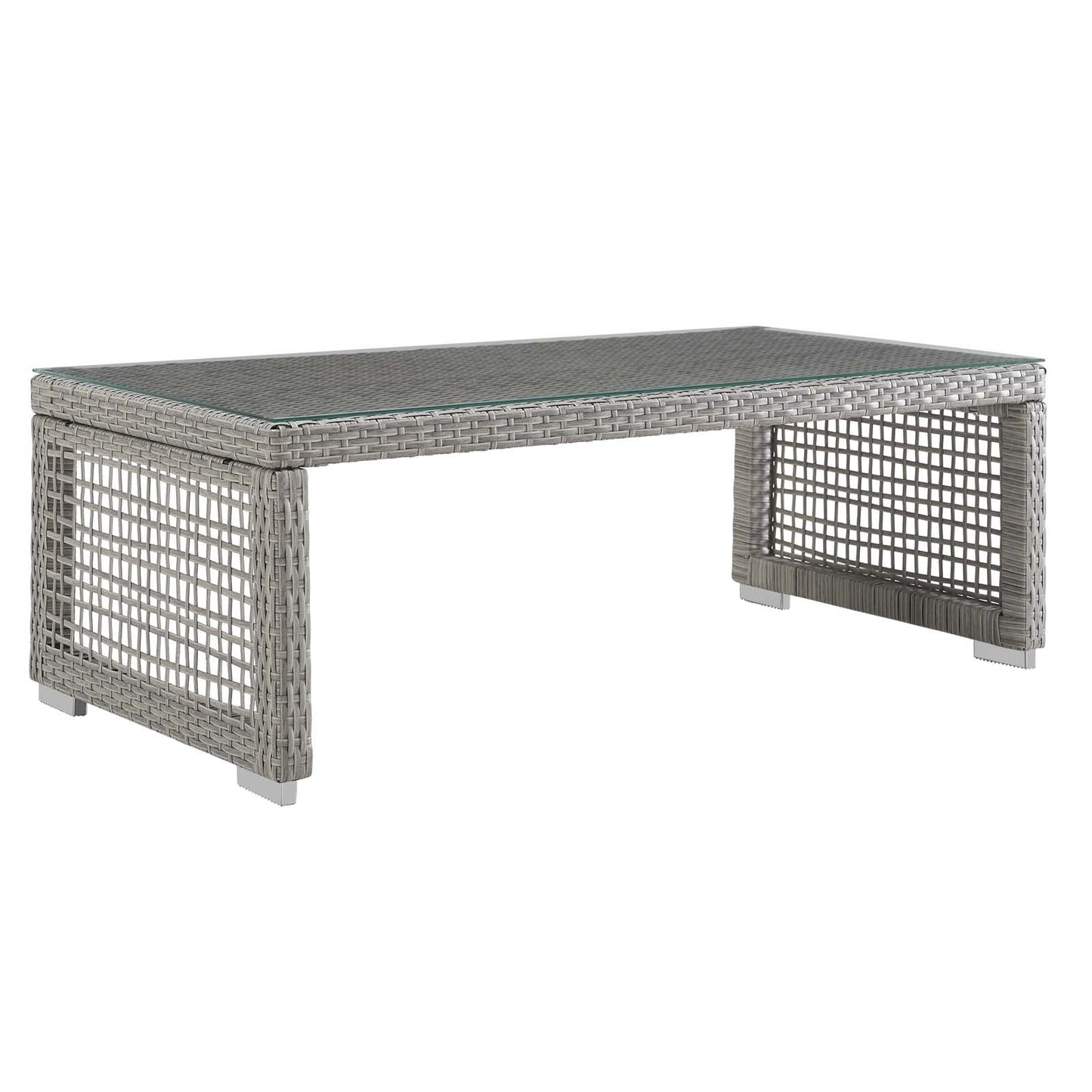 Modway Furniture Aura 3 Piece Outdoor Patio Wicker Rattan Set – EEI-3598-GRY-GRY-SET