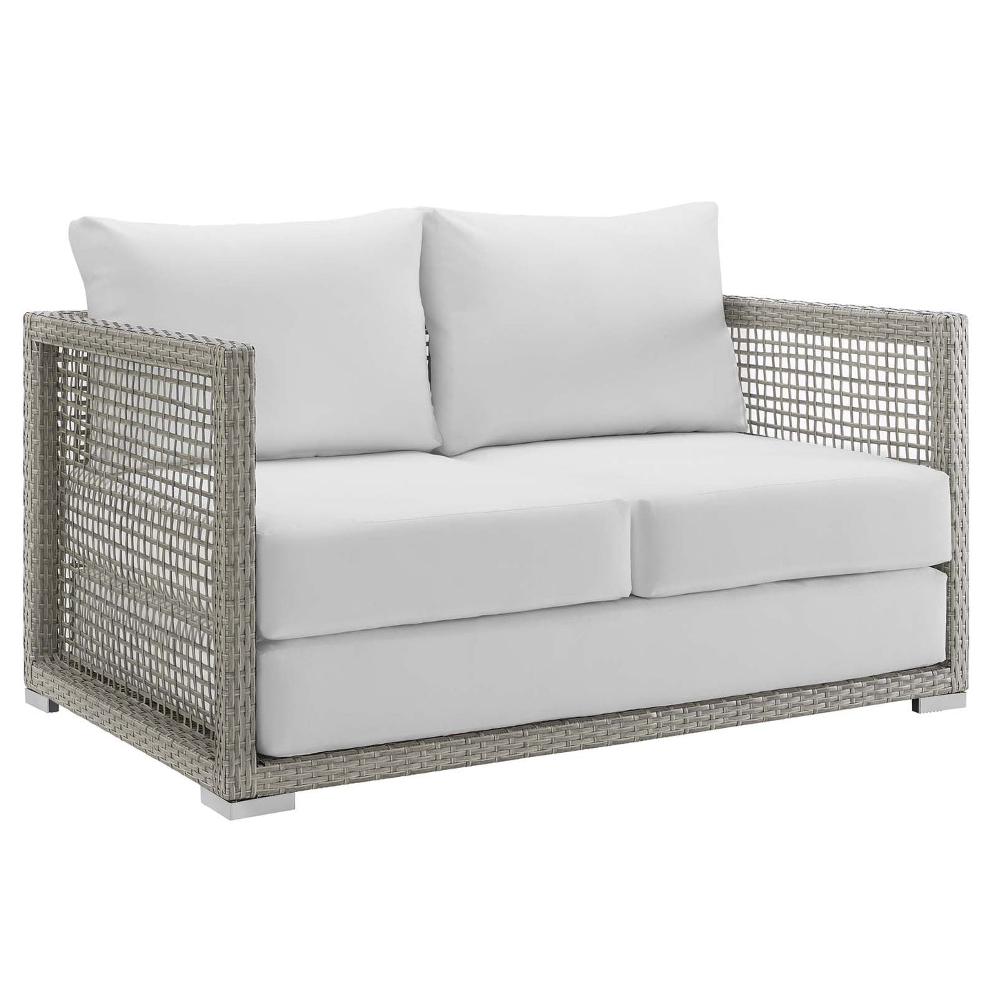 Modway Furniture Aura 3 Piece Outdoor Patio Wicker Rattan Set – EEI-3598-GRY-GRY-SET