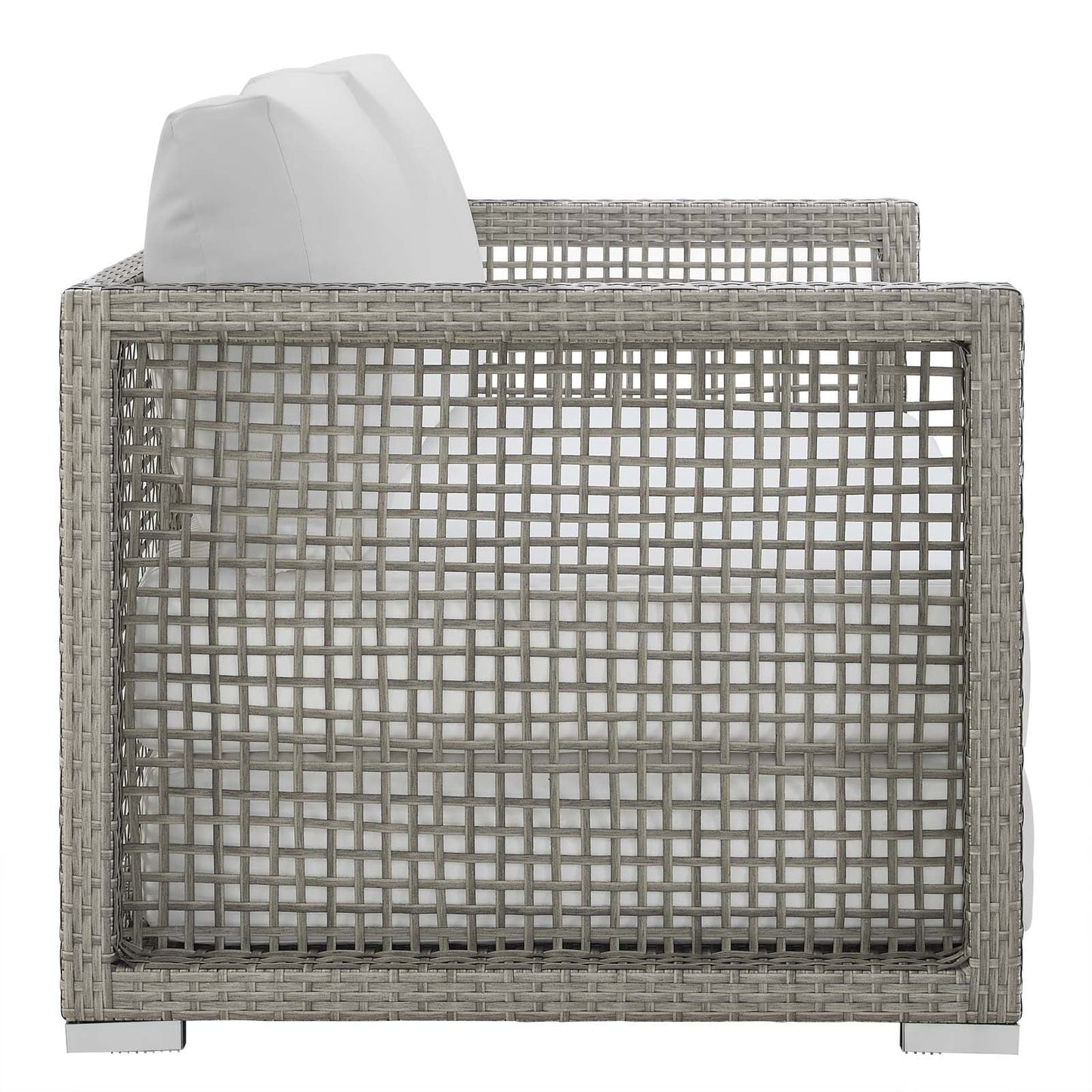 Modway Furniture Aura 3 Piece Outdoor Patio Wicker Rattan Set – EEI-3598-GRY-GRY-SET