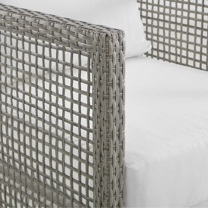 Modway Furniture Aura 3 Piece Outdoor Patio Wicker Rattan Set – EEI-3598-GRY-GRY-SET