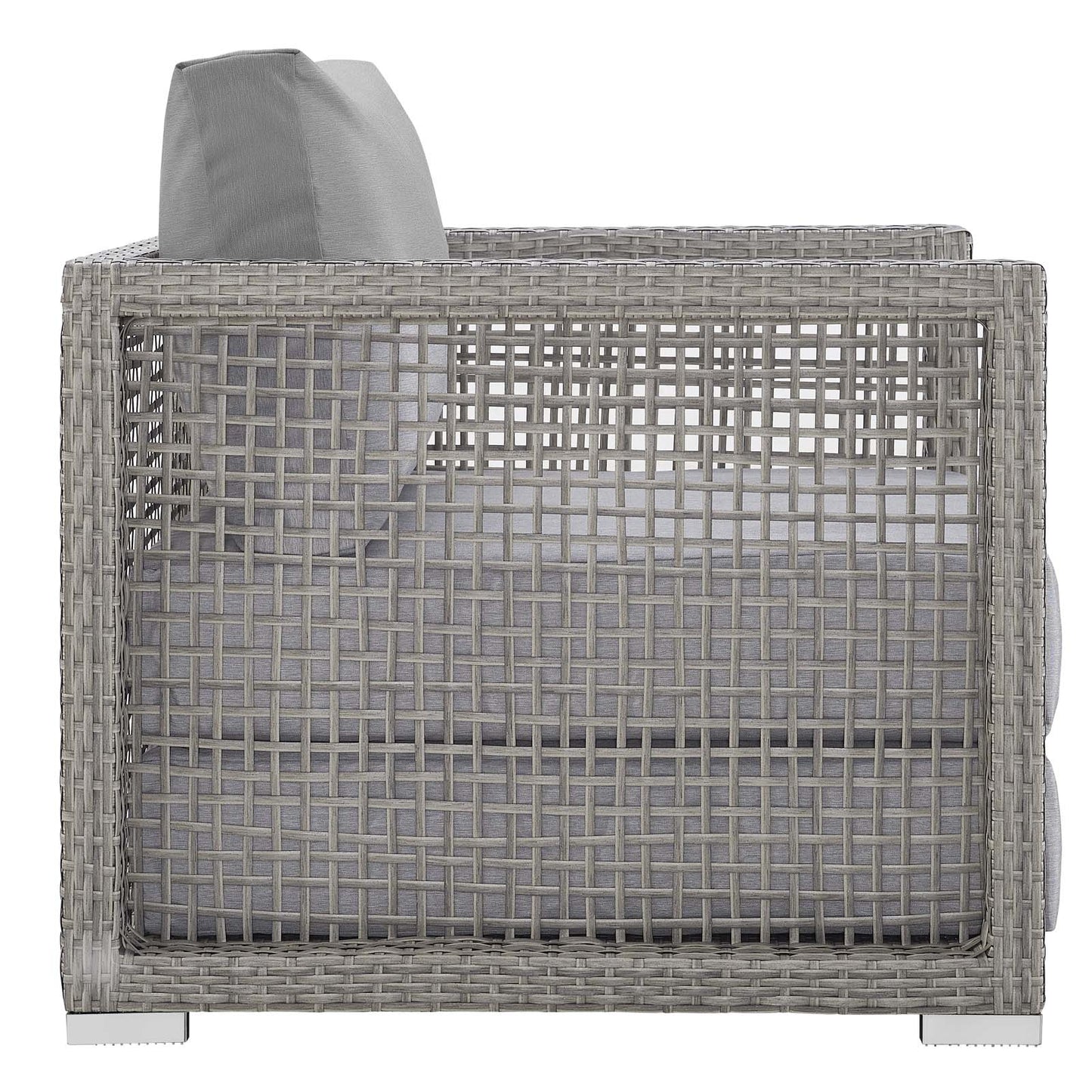 Modway Furniture Aura 3 Piece Outdoor Patio Wicker Rattan Set – EEI-3599-GRY-GRY-SET