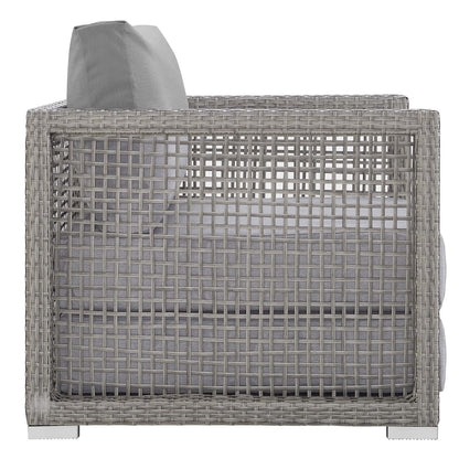Modway Furniture Aura 3 Piece Outdoor Patio Wicker Rattan Set – EEI-3599-GRY-GRY-SET