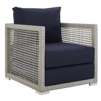 Modway Furniture Aura 3 Piece Outdoor Patio Wicker Rattan Set – EEI-3599-GRY-GRY-SET