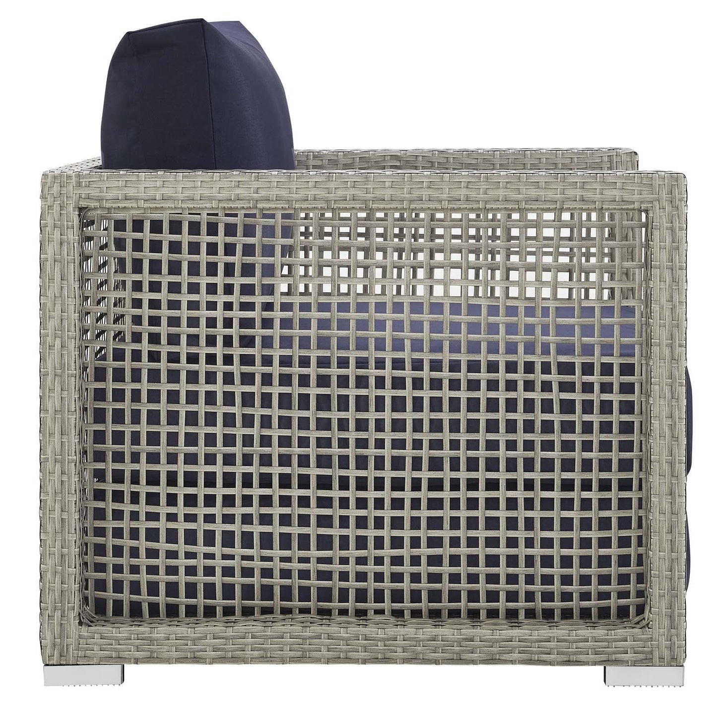 Modway Furniture Aura 3 Piece Outdoor Patio Wicker Rattan Set – EEI-3599-GRY-GRY-SET