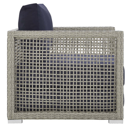 Modway Furniture Aura 3 Piece Outdoor Patio Wicker Rattan Set – EEI-3599-GRY-GRY-SET