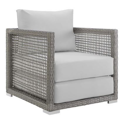 Modway Furniture Aura 3 Piece Outdoor Patio Wicker Rattan Set – EEI-3599-GRY-GRY-SET