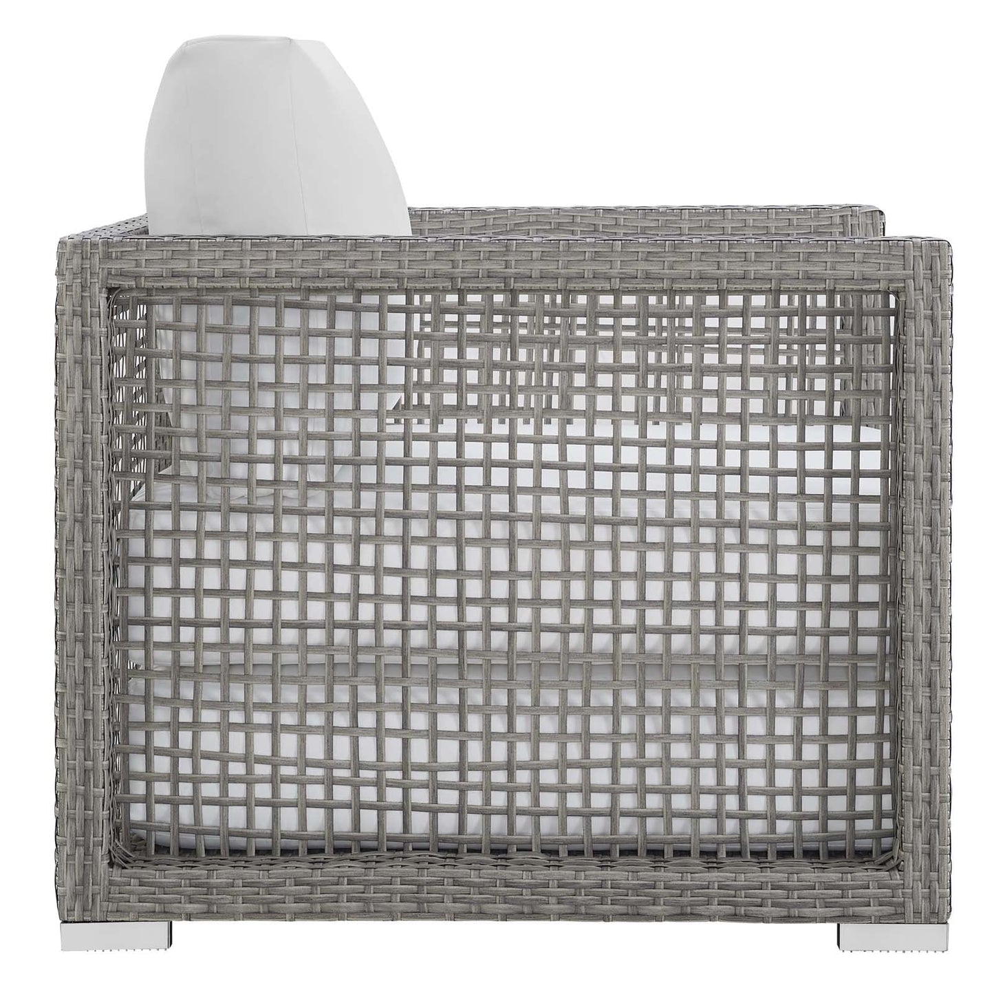 Modway Furniture Aura 3 Piece Outdoor Patio Wicker Rattan Set – EEI-3599-GRY-GRY-SET