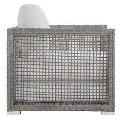 Modway Furniture Aura 3 Piece Outdoor Patio Wicker Rattan Set – EEI-3599-GRY-GRY-SET