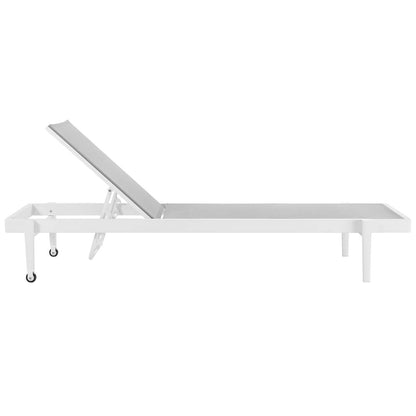 Modway Furniture Charleston Outdoor Patio Chaise Lounge Chair - EEI-3610-WHI-GRY