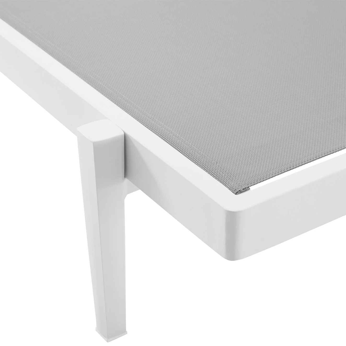 Modway Furniture Charleston Outdoor Patio Chaise Lounge Chair - EEI-3610-WHI-GRY
