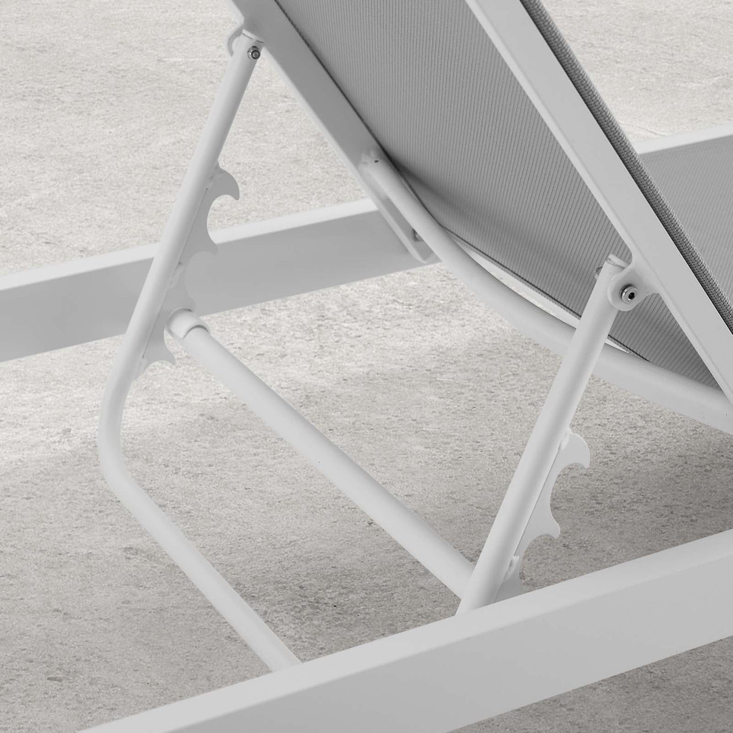 Modway Furniture Charleston Outdoor Patio Chaise Lounge Chair - EEI-3610-WHI-GRY