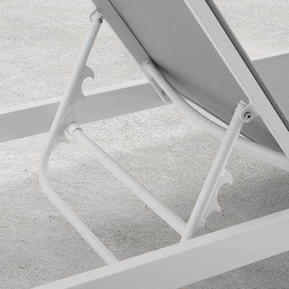 Modway Furniture Charleston Outdoor Patio Chaise Lounge Chair - EEI-3610-WHI-GRY