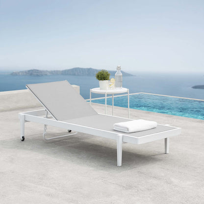 Modway Furniture Charleston Outdoor Patio Chaise Lounge Chair - EEI-3610-WHI-GRY