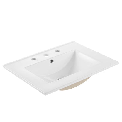 Modway furniture Steamforge Bathroom Vanity Basin Included - EEI-6413-WHI-BLK