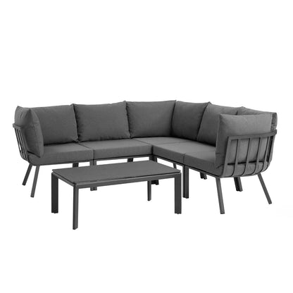 Modway Furniture Riverside 6 Piece Outdoor Patio Aluminum Set by Modway – EEI-3788-SLA-CHA