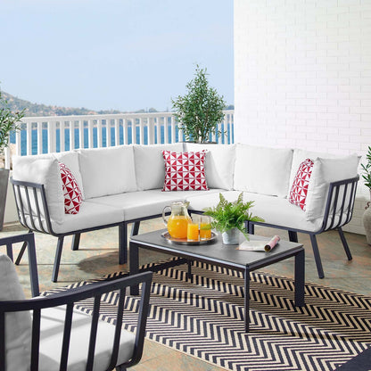 Modway Furniture Riverside 6 Piece Outdoor Patio Aluminum Set by Modway – EEI-3788-SLA-CHA