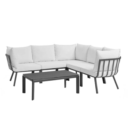 Modway Furniture Riverside 6 Piece Outdoor Patio Aluminum Set by Modway – EEI-3788-SLA-CHA