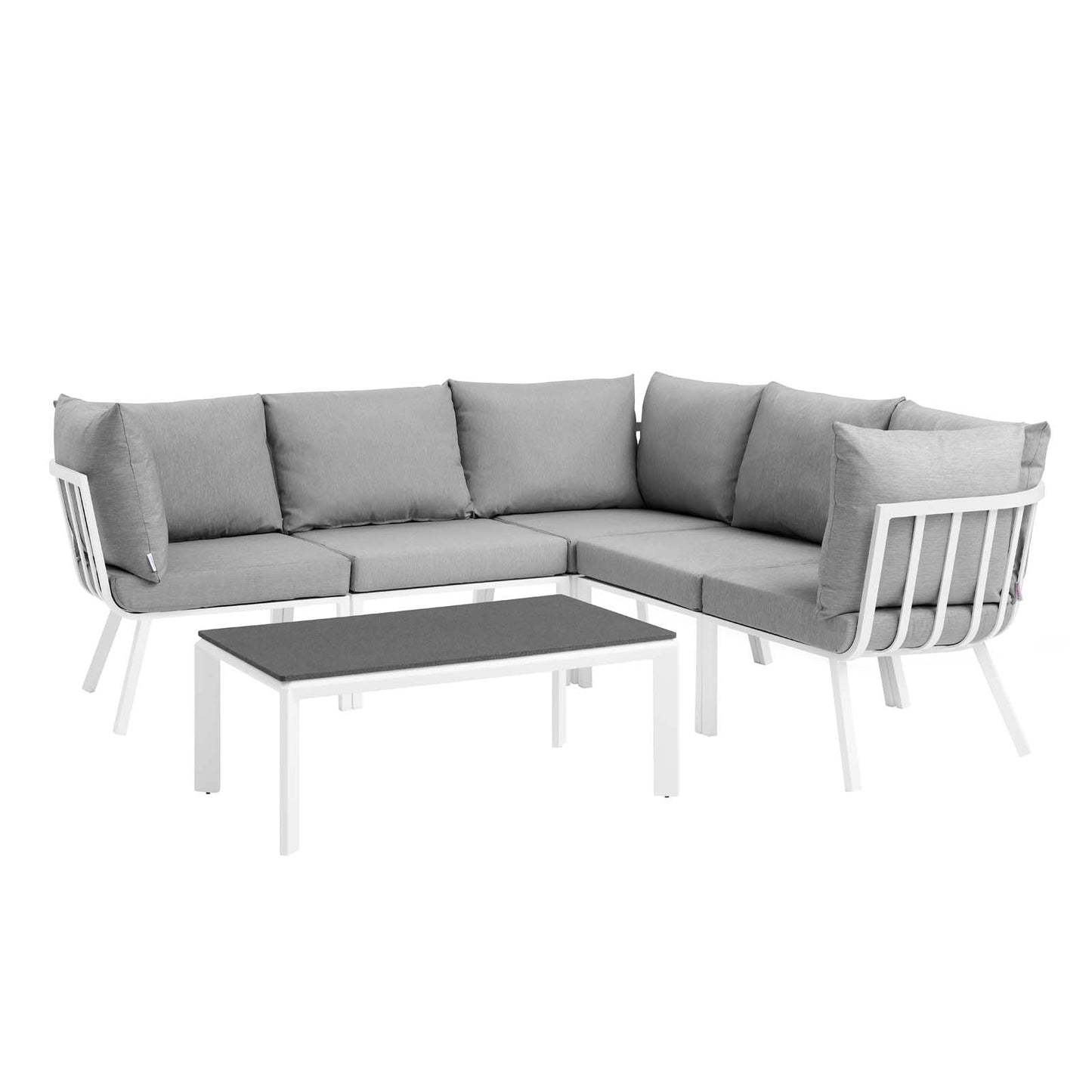 Modway Furniture Riverside 6 Piece Outdoor Patio Aluminum Set by Modway – EEI-3788-SLA-CHA