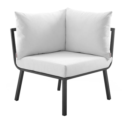 Modway Furniture Riverside 6 Piece Outdoor Patio Aluminum Set by Modway –EEI-3791-WHI-NAV