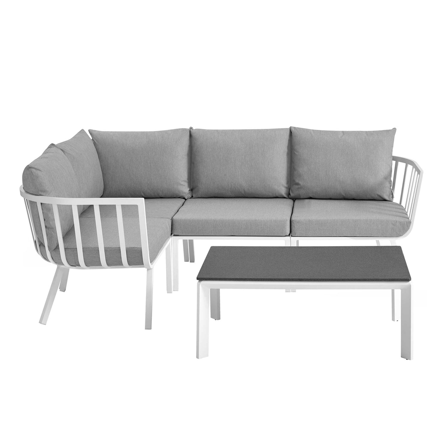 Modway Furniture Riverside 5 Piece Outdoor Patio Aluminum Set by Modway – EEI-3793-SLA-CHA