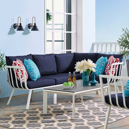 Modway Furniture Riverside 5 Piece Outdoor Patio Aluminum Set by Modway – EEI-3793-SLA-CHA