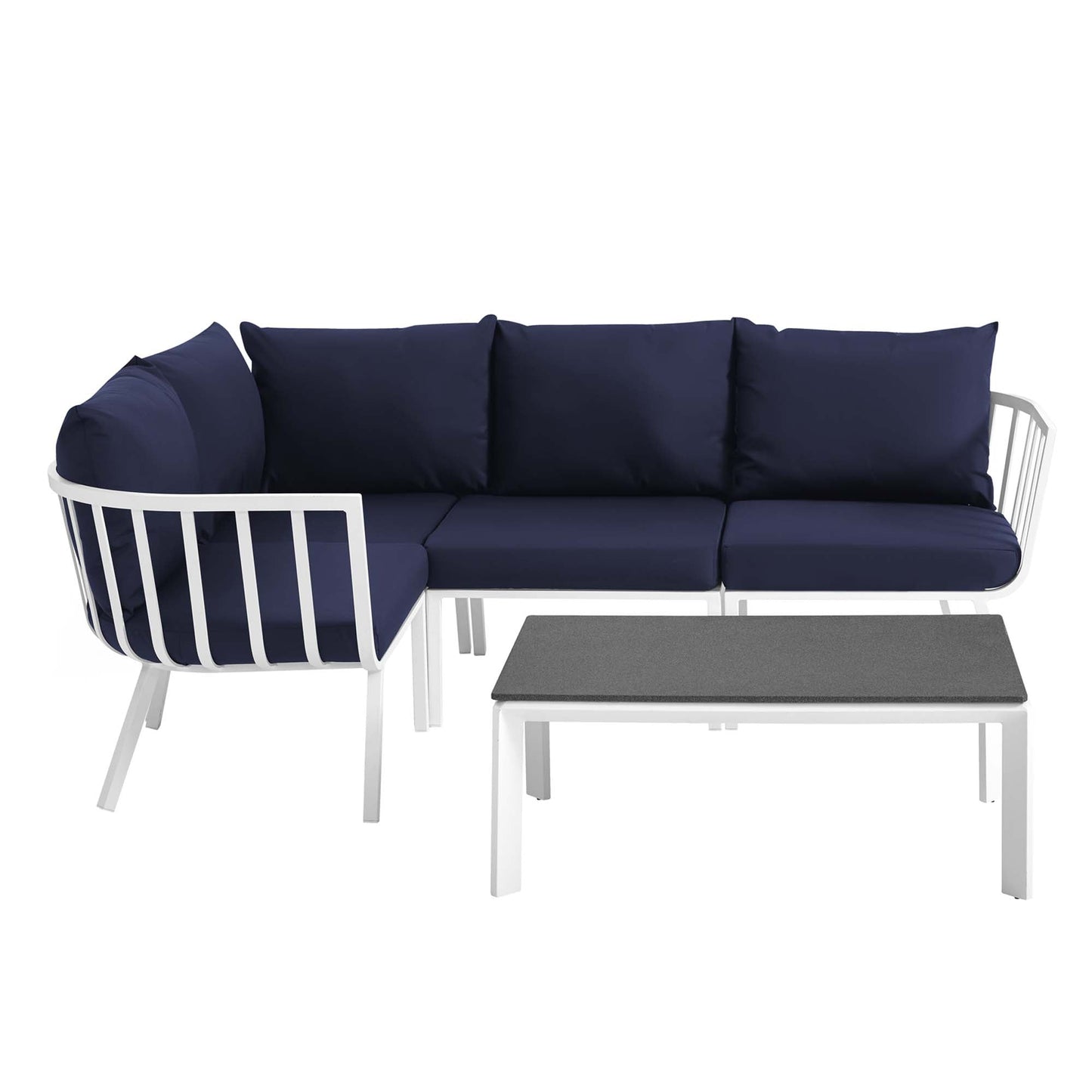Modway Furniture Riverside 5 Piece Outdoor Patio Aluminum Set by Modway – EEI-3793-SLA-CHA