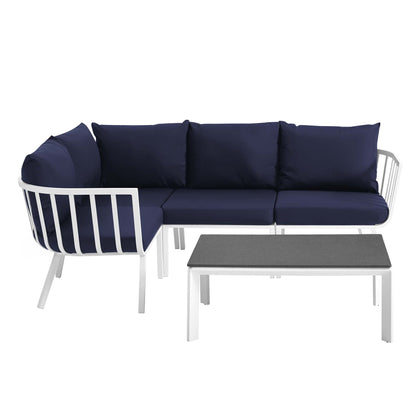 Modway Furniture Riverside 5 Piece Outdoor Patio Aluminum Set by Modway – EEI-3793-SLA-CHA