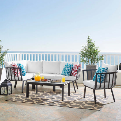 Modway Furniture Riverside 6 Piece Outdoor Patio Aluminum Set by Modway – EEI-3795-SLA-WHI