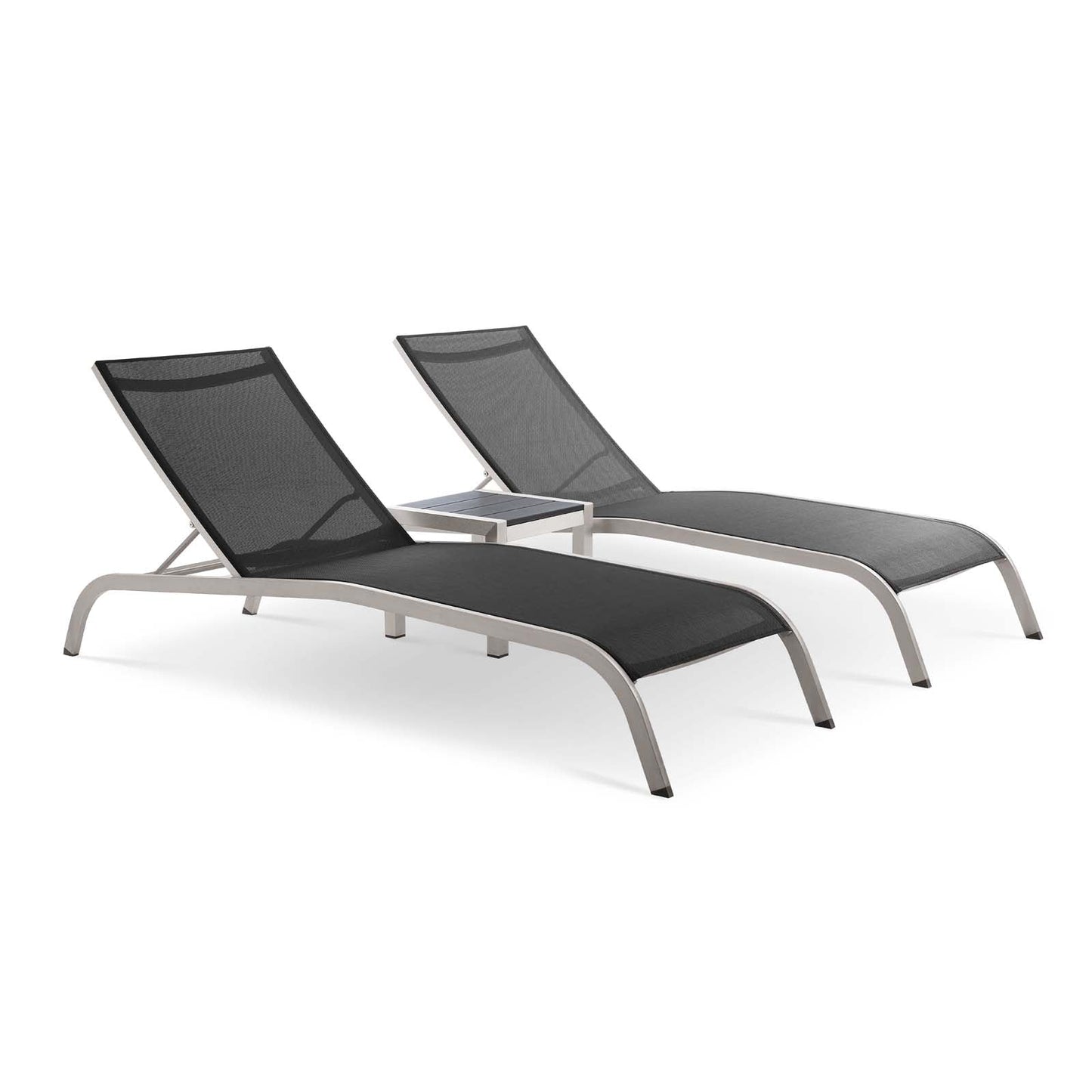 Modway Furniture Savannah 3 Piece Outdoor Patio Mesh Set - EEI-4006-BLK-SET
