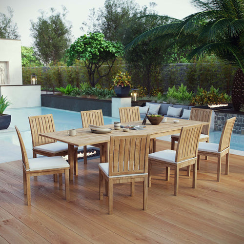 Modway Furniture Marina 9 Piece Outdoor Patio Teak Dining Set by Modway – EEI-4033