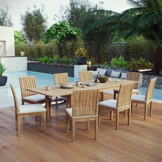Modway Furniture Marina 9 Piece Outdoor Patio Teak Dining Set by Modway – EEI-4033