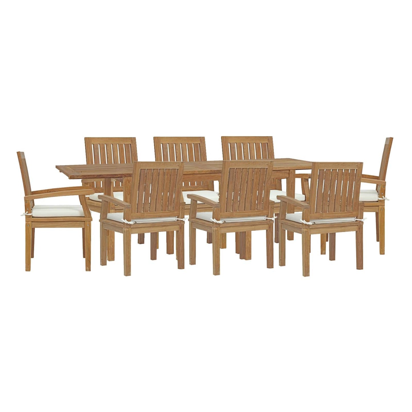 Modway Furniture Marina 9 Piece Outdoor Patio Teak Dining Set by Modway – EEI-4034