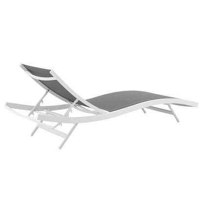 Modway Furniture Glimpse Outdoor Patio Mesh Chaise Lounge Set of 2 - EEI-4038-WHI-GRY