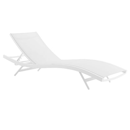 Modway Furniture Glimpse Outdoor Patio Mesh Chaise Lounge Set of 4 - EEI-4039-WHI-GRY