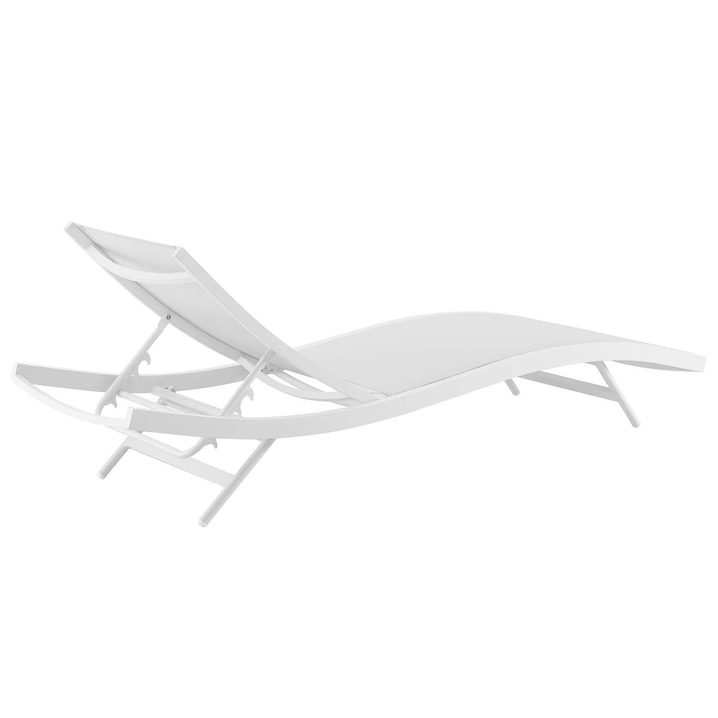 Modway Furniture Glimpse Outdoor Patio Mesh Chaise Lounge Set of 4 - EEI-4039-WHI-GRY