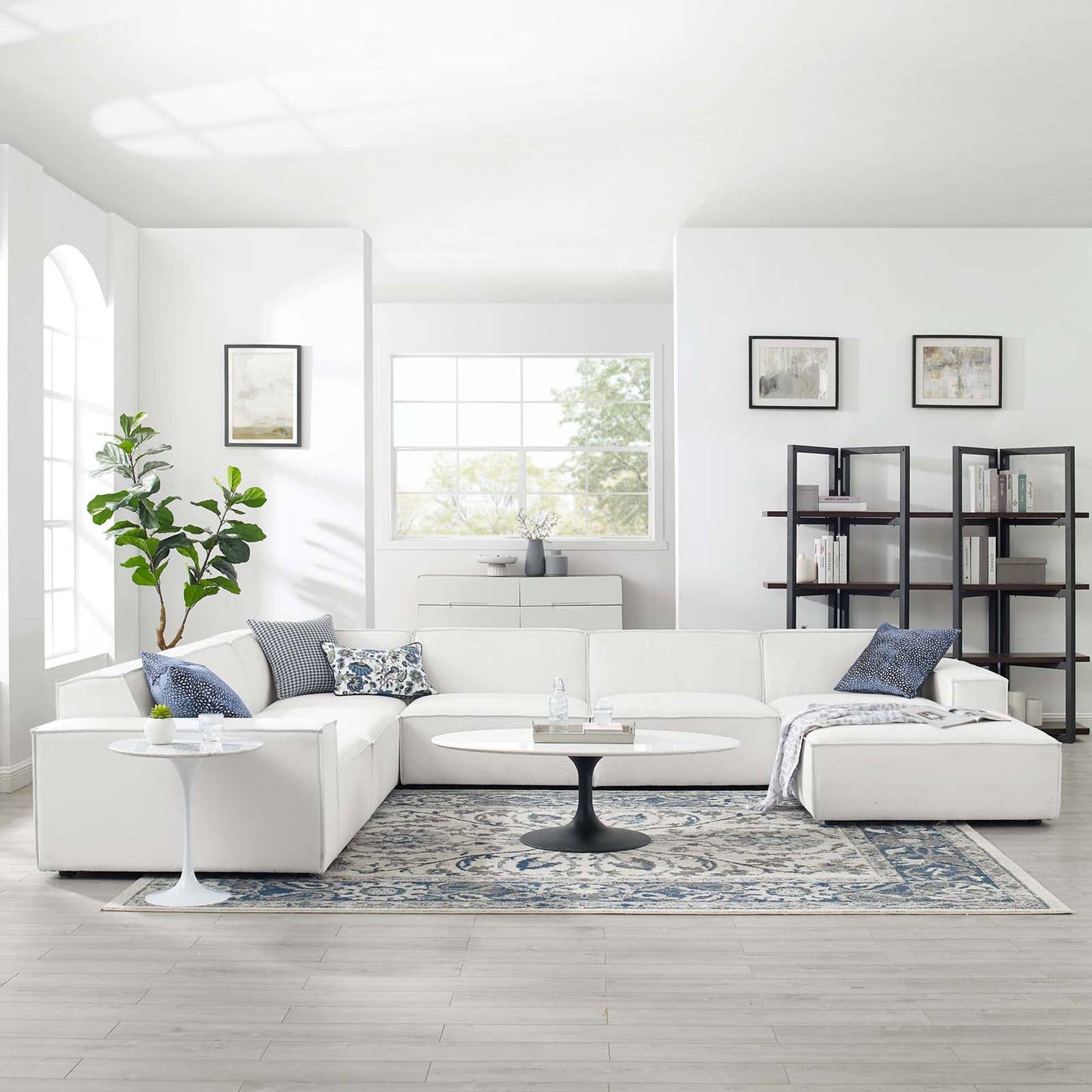 Modway furniture Restore 7-Piece Sectional Sofa - EEI-4120-CHA