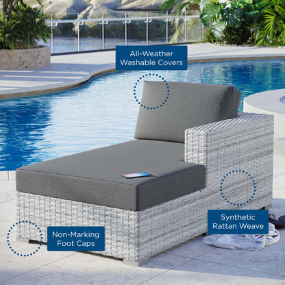 Modway Furniture Convene Outdoor Patio Right Chaise - EEI-4304-LGR-CHA