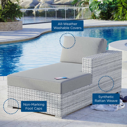 Modway Furniture Convene Outdoor Patio Right Chaise - EEI-4304-LGR-CHA